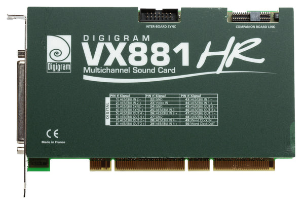 Digigram VX881HR Quad AES Digital Multichannel Broadcast Sound Card w XLR Cables-www.prostudioconnection.com
