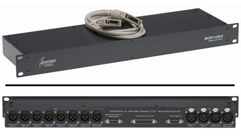 AudioScience BOB1024 Sound Card XLR Breakout Box Rackmount w 26Pin Digital Cable-www.prostudioconnection.com