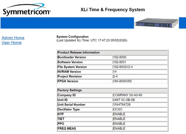 Symmetricom XLi OCXO UPGRADED GPS 10MHz LPN Oscillator NTP Time Server LOADED!!-www.prostudioconnection.com