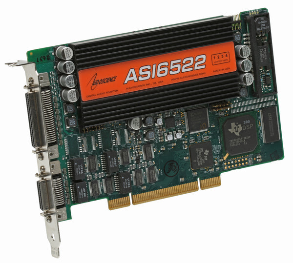 AudioScience ASI6522 PCI Broadcast AES Digital Balanced Analog Mutichannel Card-www.prostudioconnection.com