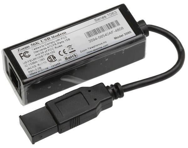 ZOOM Model 3095 V.92 56K USB Dial Up POTS Modem Series 1063 [Used]-www.prostudioconnection.com