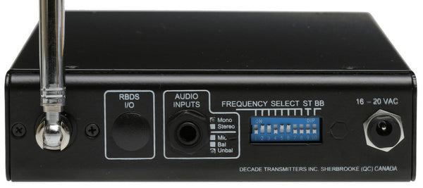 Decade MS-100 FM Mono Professional Grade Low Power Audio Transmitter Church Gym-www.prostudioconnection.com