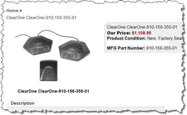 ClearOne MaxAttach IP Pair VoIP SIP Wired Audio Conferencing Phone * BAD LCDs-www.prostudioconnection.com