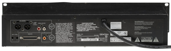 Denon DN-C630 Professional Rackmount CD Player SPDIF Balanced Analog XLR w/Pitch [Used]-www.prostudioconnection.com