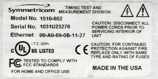 Symmetricom XLi Rubidium UPGRADED GPS 10MHz Oscillator NTP Time Server LOADED!!-www.prostudioconnection.com