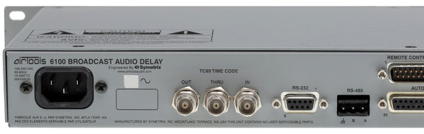 Symetrix Airtools 6100 AES Digital Audio Broadcast 20 Sec Profanity Delay DUMP-www.prostudioconnection.com