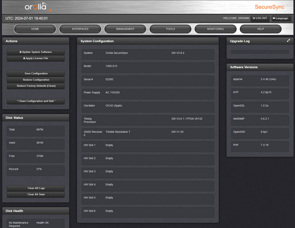 Spectracom SecureSync 013 OCXO NTP Network Time Server GPS 10MHz Oscillator [Used]-www.prostudioconnection.com