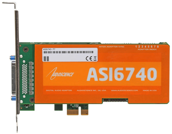 AudioScience ASI6740 Broadcast 4 Channel In/Out Balanced Analog PCIe Sound Card-www.prostudioconnection.com
