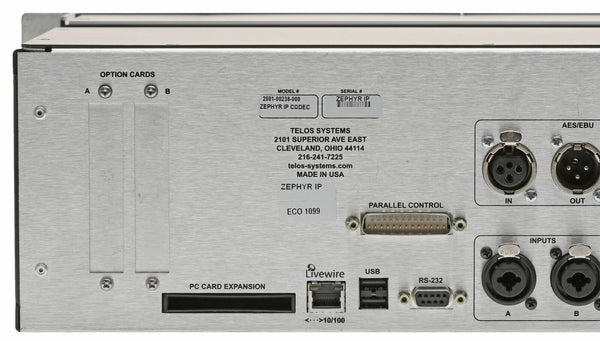 Telos Zephyr IP Audio Over IP AAC Codec Internet AES AoIP Transmission Endpoint-www.prostudioconnection.com