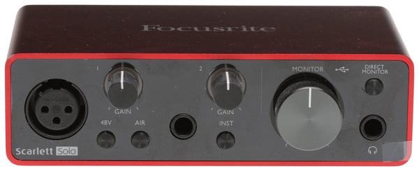 Focusrite Scarlett Solo USB Audio Interface Mic Preamp (Gen 3) - NEW OPEN BOX-www.prostudioconnection.com