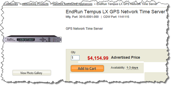 Endrun Technologies Tempus LX OCXO GPS Network NTP Time Server Clock w/ HTTP-www.prostudioconnection.com