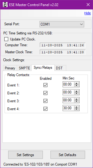 ESE ES-102U UPGRADED ublox GPS SMPTE/EBU TC90 Timecode LED Clock Time Receiver [Used]-www.prostudioconnection.com
