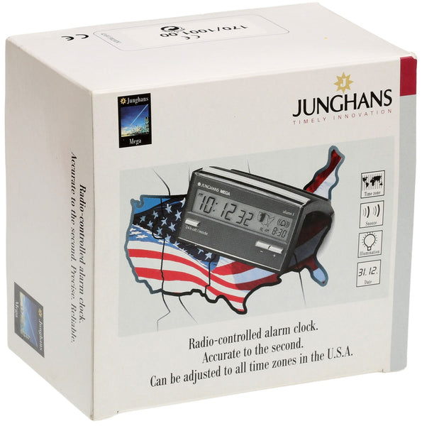 Junghans Desktop WWVB Radio Controlled Atomic LCD Digital Display Alarm Clock-www.prostudioconnection.com
