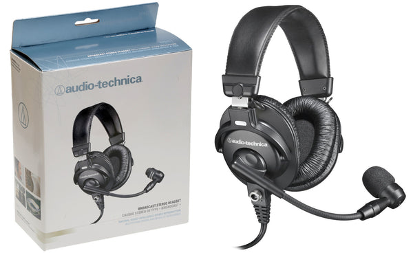 Audio Technica BPHS1 Broadcast Stereo Dynamic Cardioid Mic Headset NEW OPEN BOX-www.prostudioconnection.com