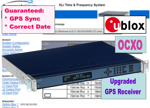 Symmetricom XLi GPS OCXO 10MHz Oscillator NTP Time Server w/ PPO TIET Freq Meas-www.prostudioconnection.com