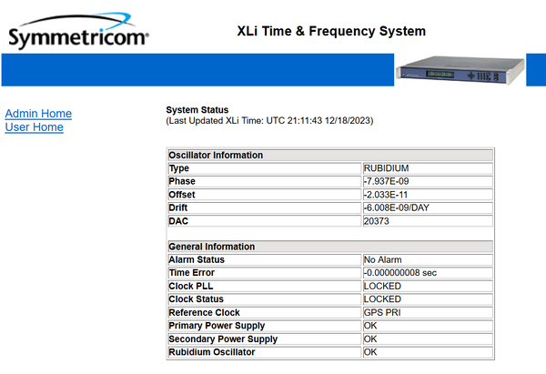 Symmetricom XLi 87-8028-2 w/New UPGRADED ublox GPS Receiver GUARANTEED GOOD SYNC [Used]-www.prostudioconnection.com