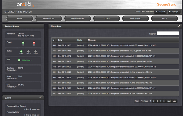 Spectracom SecureSync 213 OCXO NTP Network Time Server GPS 10MHz Oscillator-www.prostudioconnection.com