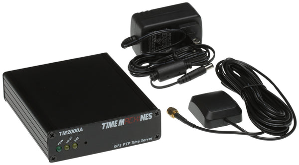 TimeMachines TM2000A GPS OCXO Disciplined PTP NTP Network Time Server w/ Antenna-www.prostudioconnection.com