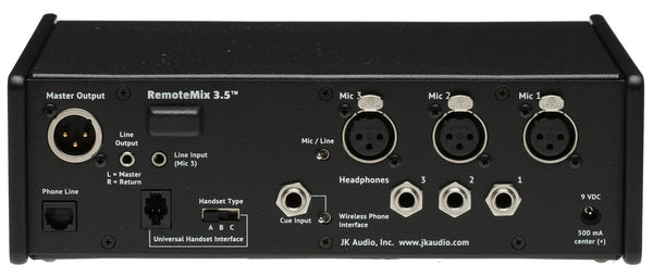 JK Audio RemoteMix 3.5 Bluetooth Broadcast Remote Mixer Cellphone Hybrid - NEW-www.prostudioconnection.com