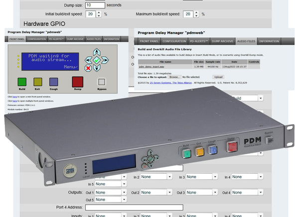 25 Seven AES Digital Audio Broadcast Profanity Program Delay Manager DUMP Button-www.prostudioconnection.com