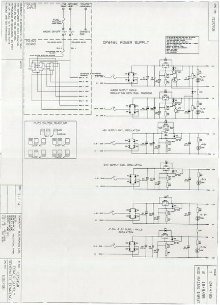 Soundcraft CPS-450/B Power Supply Audio Mixer Console Rackmount 115V/230V CPS450 [Used]-www.prostudioconnection.com