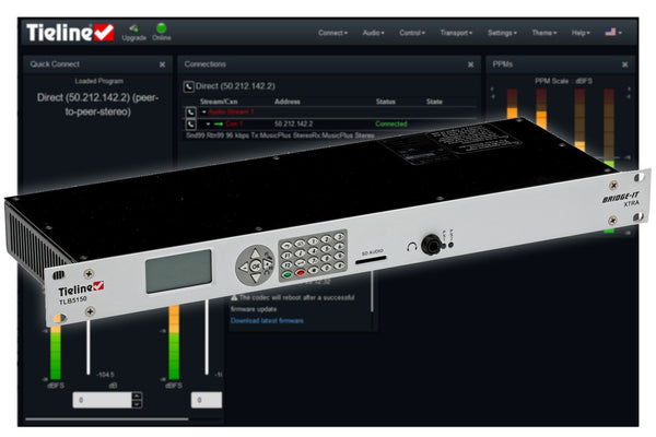 Tieline Bridge-IT XTRA TLB5150 Audio Over IP Codec Internet AoIP SIP Endpoint-www.prostudioconnection.com