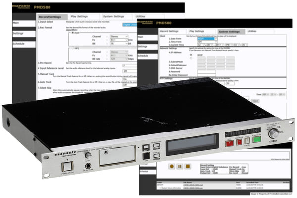 Marantz PMD580 Balanced XLR AES Digital Networked Solid State Recorder Rackmount-www.prostudioconnection.com