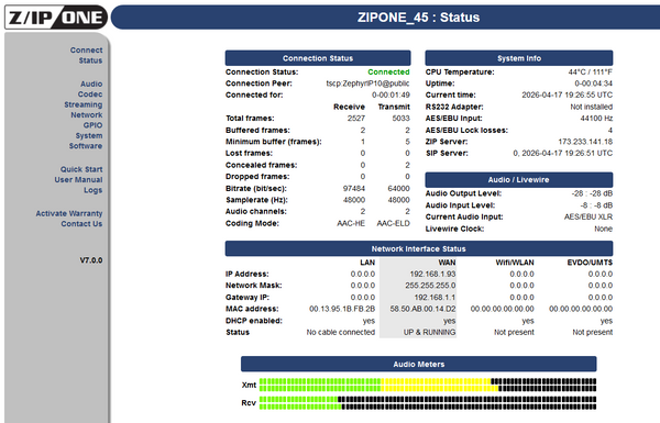 Telos Z/IP ONE w/ AES Remote Codec Audio Over IP Internet Transmission Endpoint-www.prostudioconnection.com