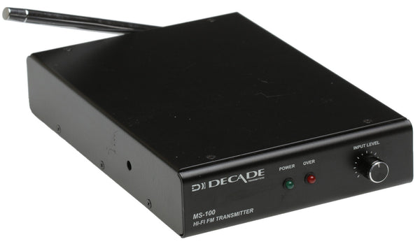 Decade MS-100 FM Mono Professional Grade Low Power Audio Transmitter Church Gym-www.prostudioconnection.com